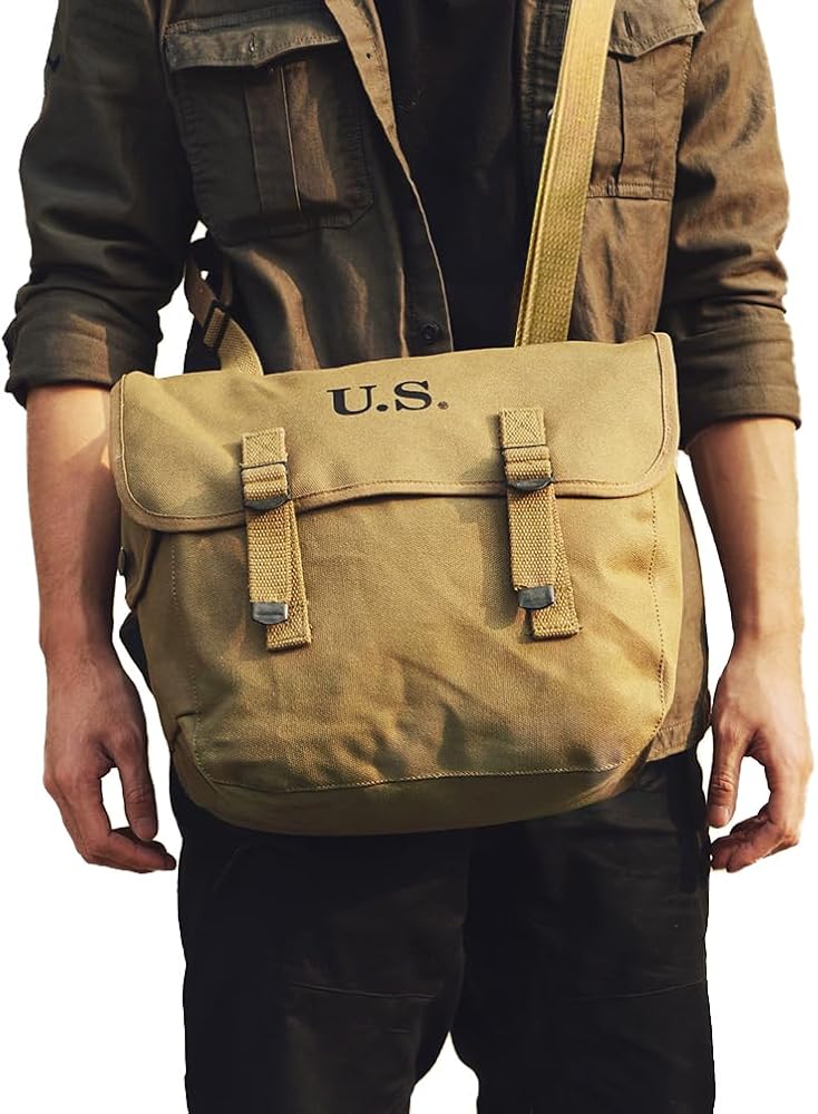 Amazon | SMONT WW2 US M1936 キャンバスメッセンジャーバッグ